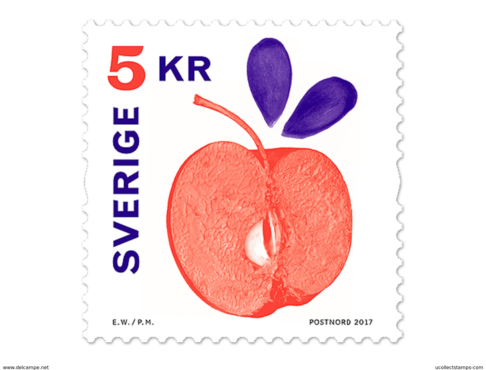 Zweden  2017    Appel    Apple   Rolzegel Coilstamp       Postfris/mnh - Nuovi