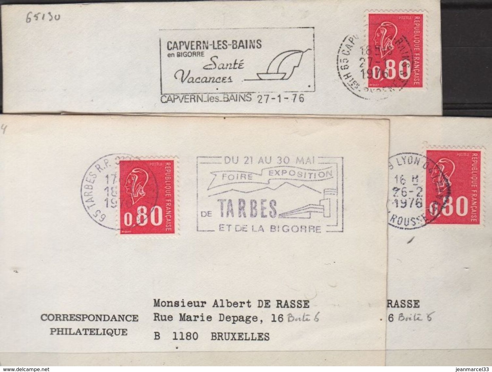 Variétés 0,80 Béquet Rouge N° 1816a Sans Phosphore 3 Fragments - Brieven En Documenten