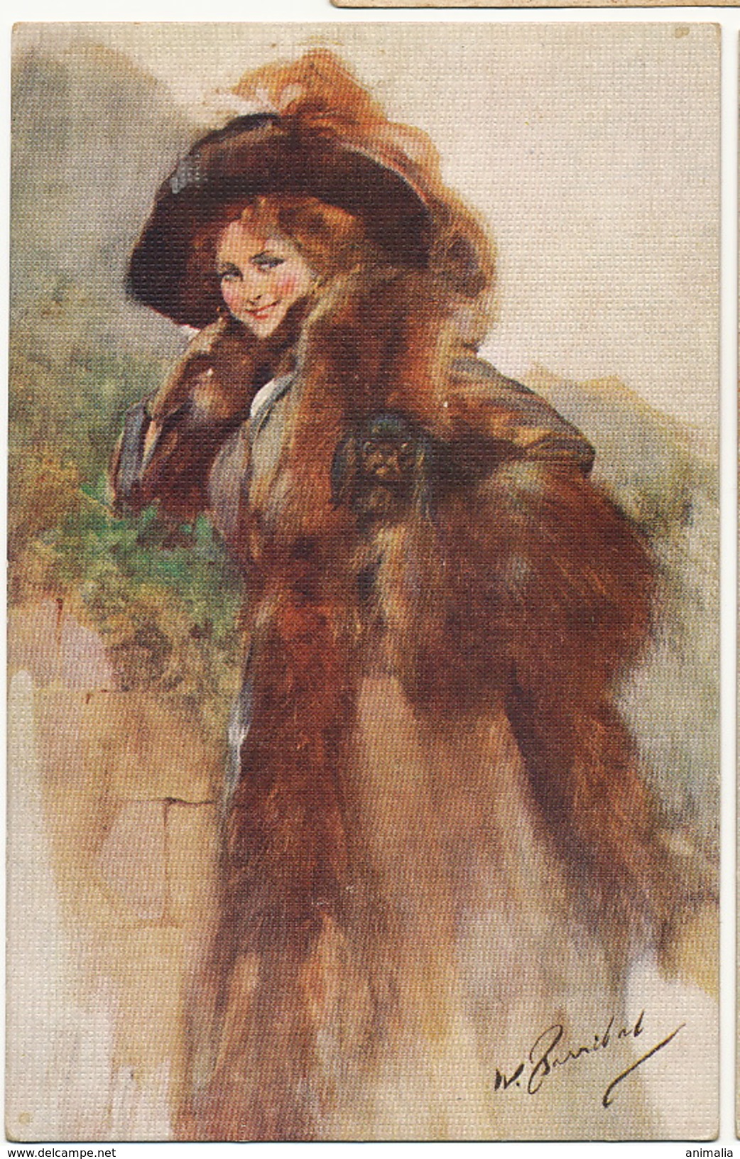 Barribal Femme De Face Manteau De Fourrure Fur   NO 15645 - Barribal, W.