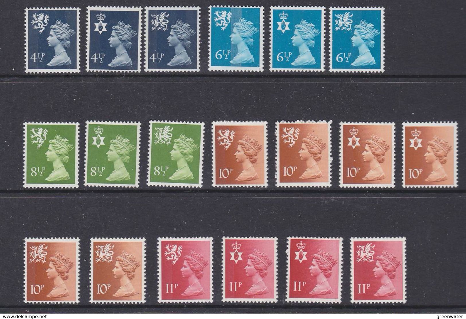 Great Britain 1976 Machins Regionals  19v ** Mnh (GB507) - Non Classés