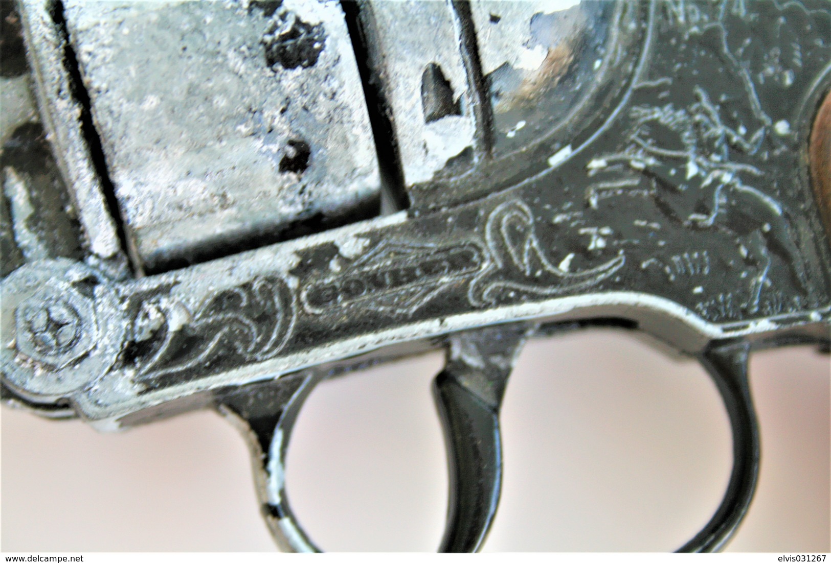 Vintage TOY GUN : GONHER N°74 - L=16cm - 19??s - Made In Spain - Keywords : Cap Gun - Cork - Rifle - Revolver - Pistol - Sammlerwaffen