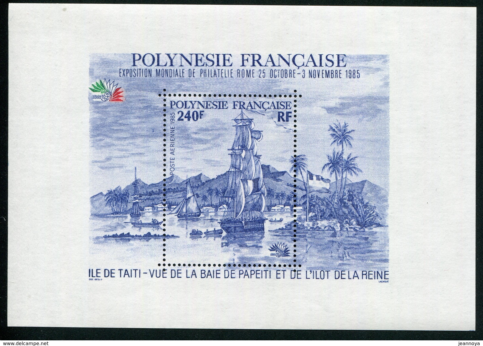 POLYNESIE FRANCAISE - BLOCS & FEUILLETS N° 11  * * - ITALIA 1985 - LUXE - Blocks & Sheetlets