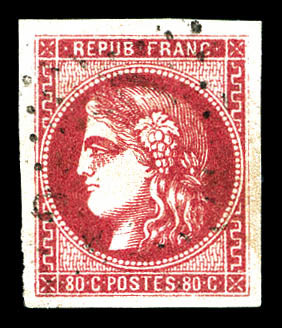 O N°49, 80c Rose, Quatre Belles Marges. SUP (signé Brun/certificat)   Qualité: O   Cote: 320 Euros - 1870 Emissione Di Bordeaux