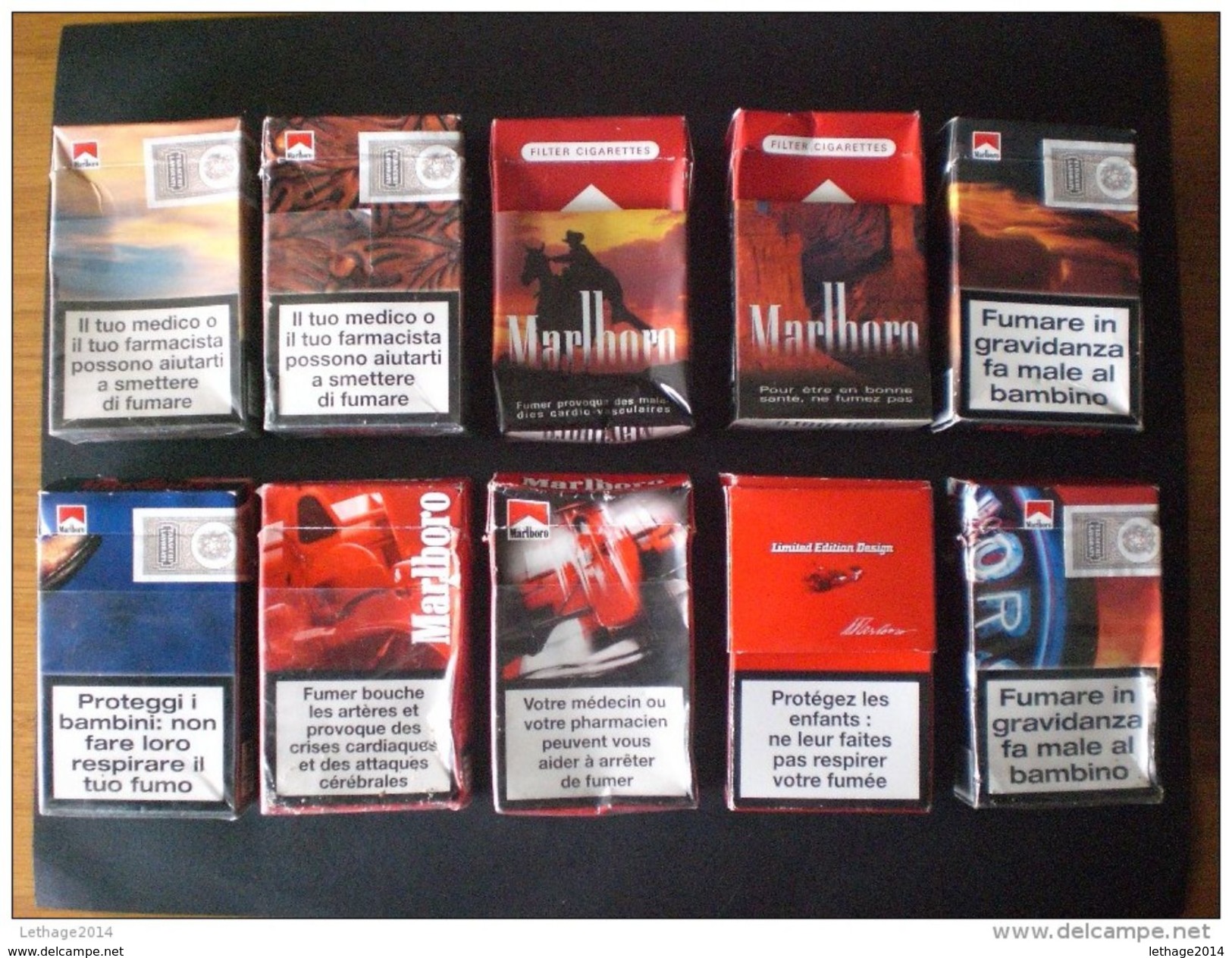 BOX SIGARETTE 11 PEZZI MARLBORO ANNIVERSARIO VUOTI DA COLLEZIONE EDIZIONE LIMITATA RARI !! - Zigarettenhalter U. -spitzen