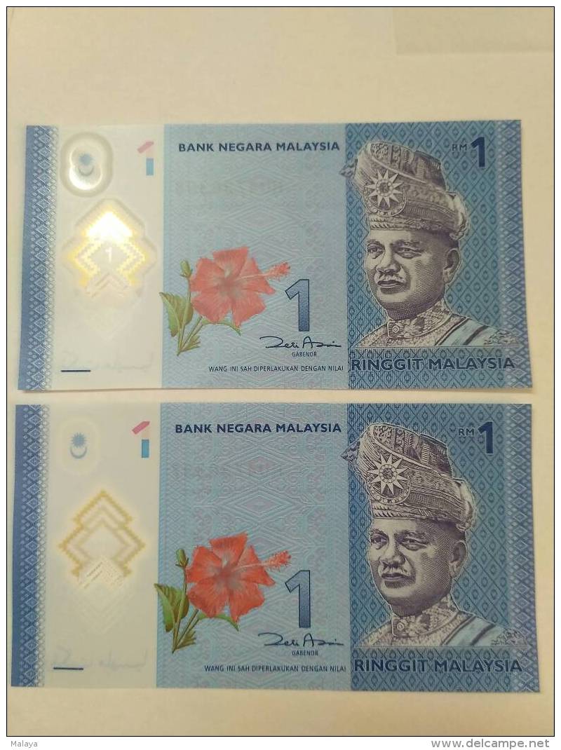 Monnaie  MALAYSIE  Malaysia One Ringgit Running Number RM 1 2011 2012  Polymer Banknote P 51 New Design UNC - Malaysia