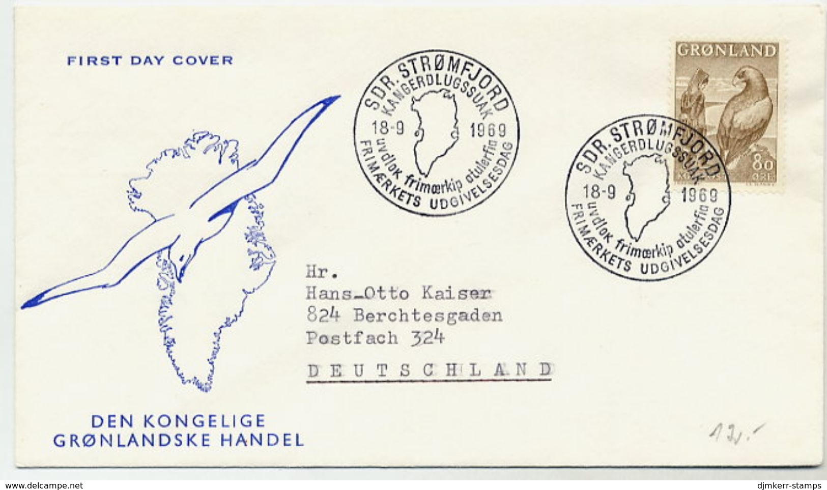 GREENLAND 1969 Greenlandic Sagas V On FDC.  Michel 73 - FDC