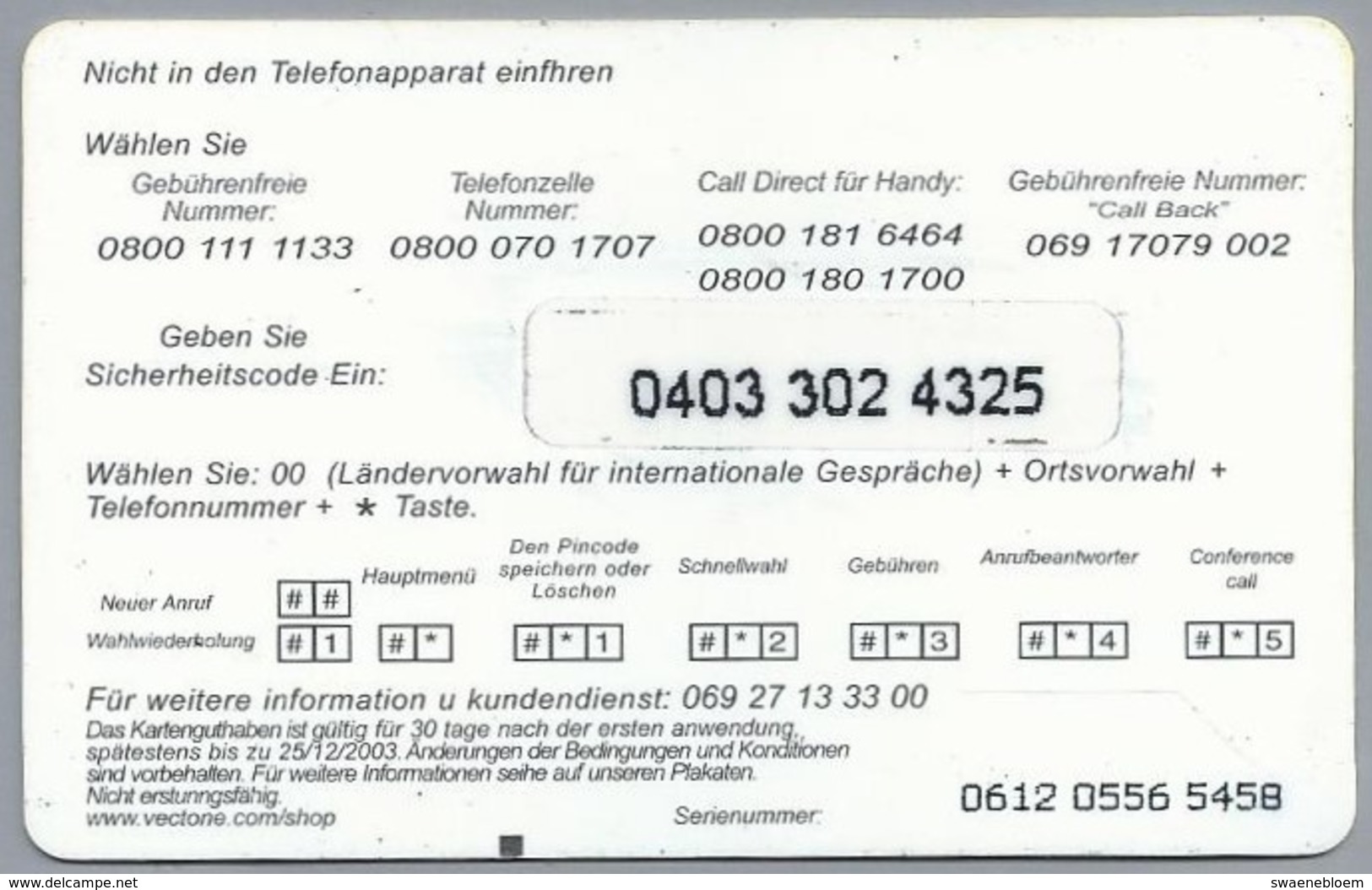 DE.- INTERNATIONAL PHONECARD. Serie 0612. GNANAM. TAJMAHAL. VECTONE TELECOM CENTERS. € 5. - GSM, Cartes Prepayées & Recharges