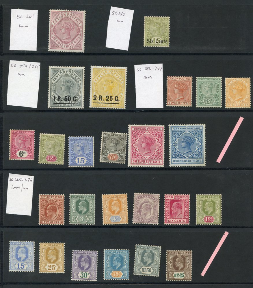 1887-1954 M Collection On Black Stock Leaves Incl. 1887 1r.12 Dull Rose, 1898 1r.50 On 2r.50, 2r.25 On 2r.50 (spot On Qu - Otros & Sin Clasificación