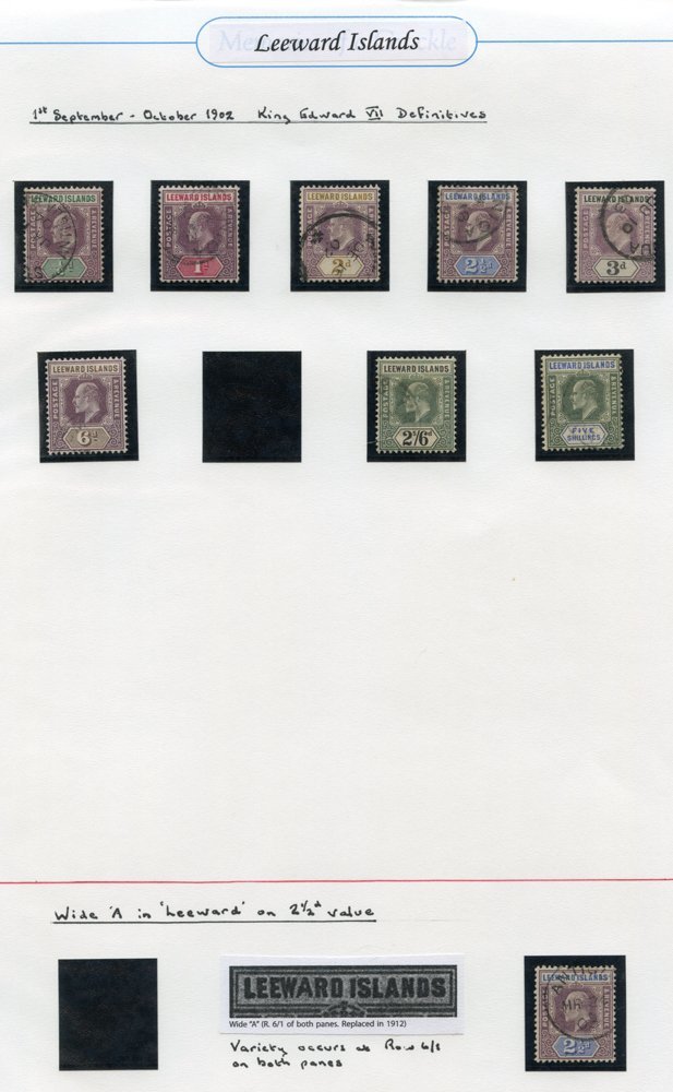 1902 CCA Set, Good M (5s & 3d Toned), SG.20/8, Also FU Set Excl. 1s Value & Extra 2½d Showing Variety Wide 'A' In Leewar - Sonstige & Ohne Zuordnung