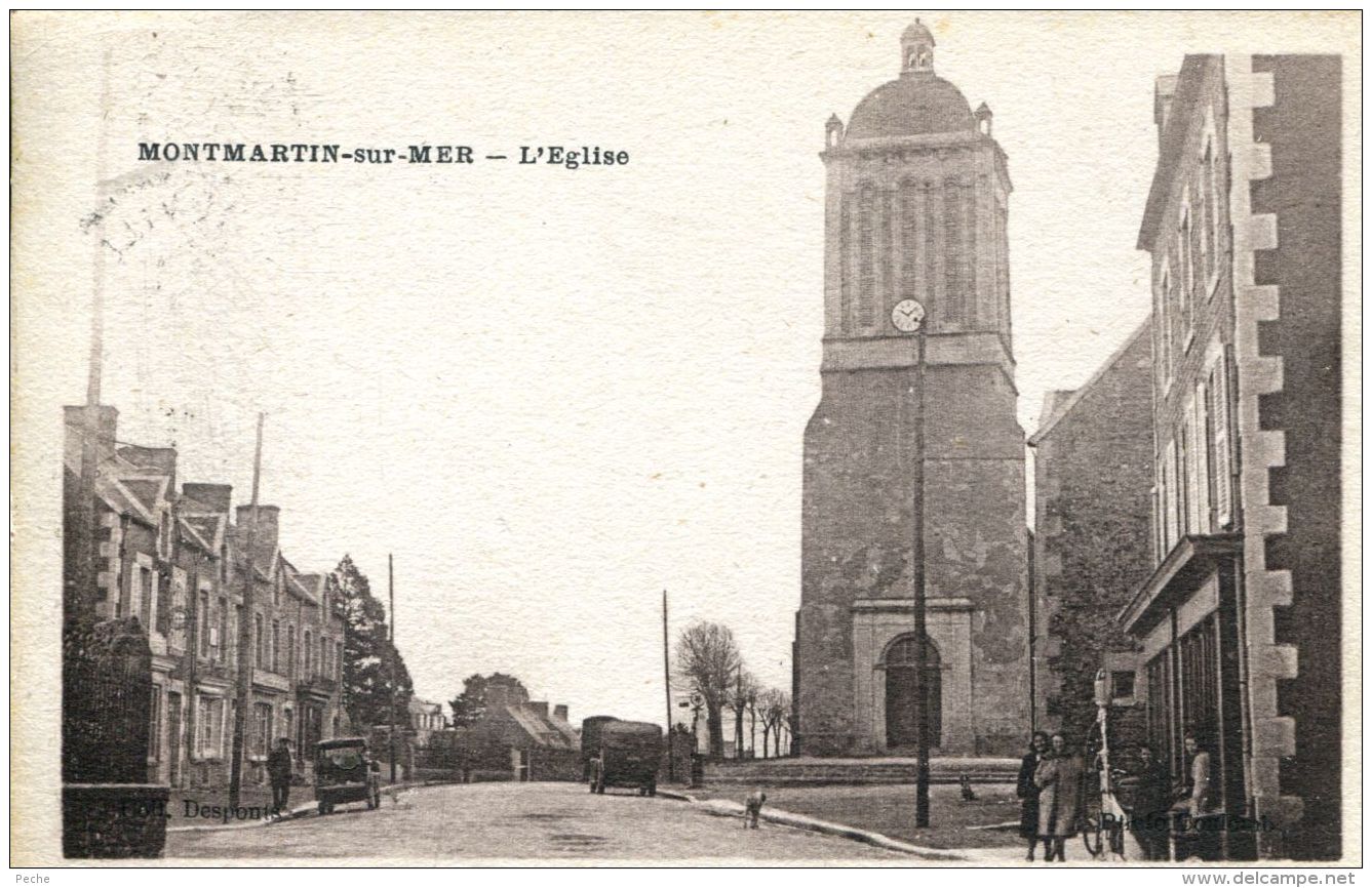 N°60469 -cpa Montmartin Sur Mer -l'église- - Montmartin Sur Mer