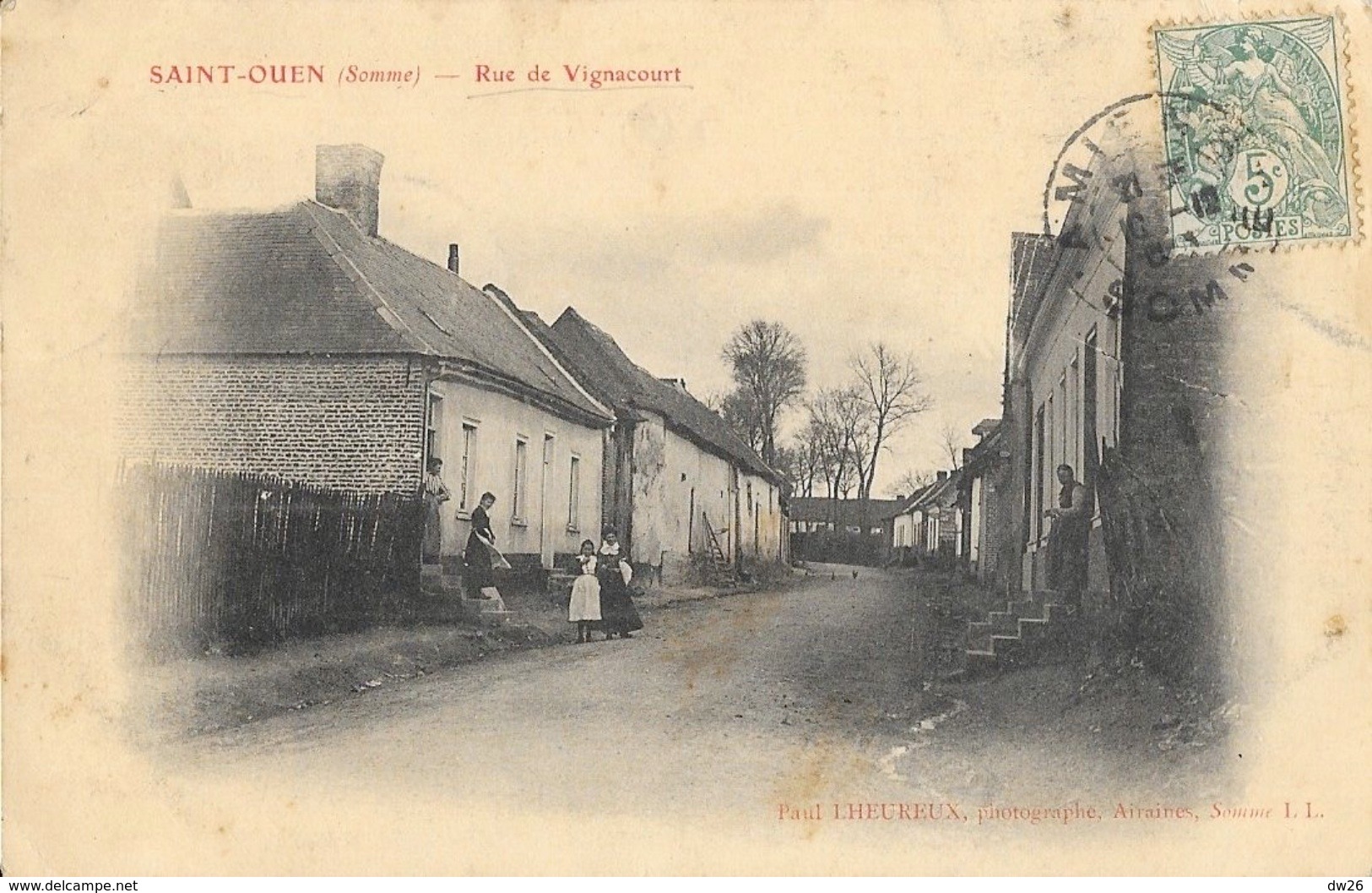 St Saint-Ouen (Somme) - Rue De Vignacourt - Photographe Paul Lheureux, Carte Animée - Saint Ouen