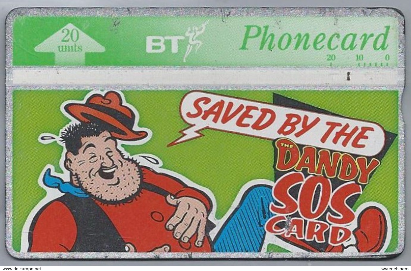 GB.- PhoneCard BT. SAVED BY THE DANDY SOS CARD. 20 Units. 2 Scans - Autres & Non Classés