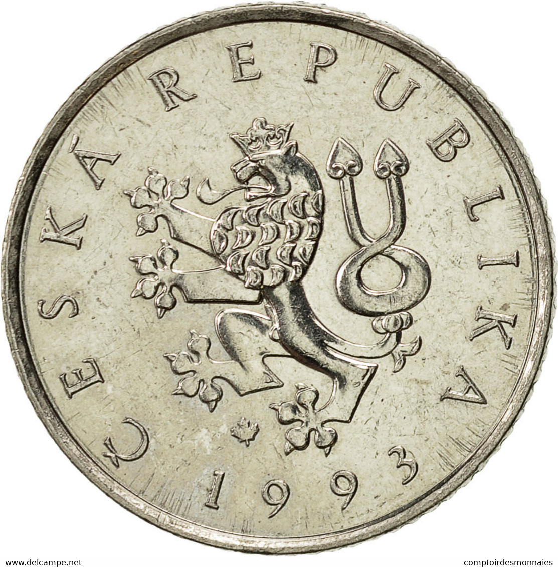 Monnaie, République Tchèque, Koruna, 1993, TTB+, Nickel Plated Steel, KM:7 - Tchéquie