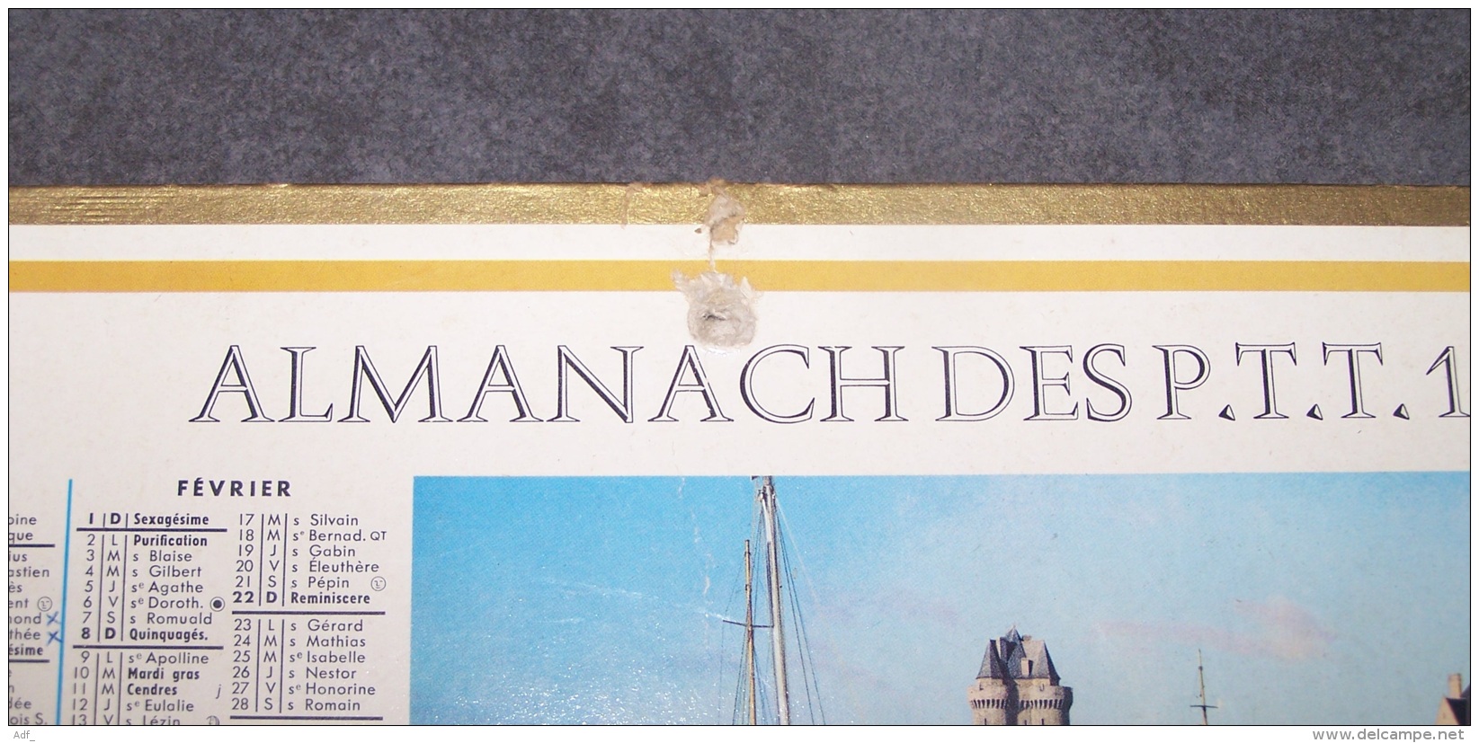 1970 ALMANACH CALENDRIER DES P.T.T, PTT, POSTE, OBERTHUR, ST SAINT SERVAN - Grossformat : 1961-70