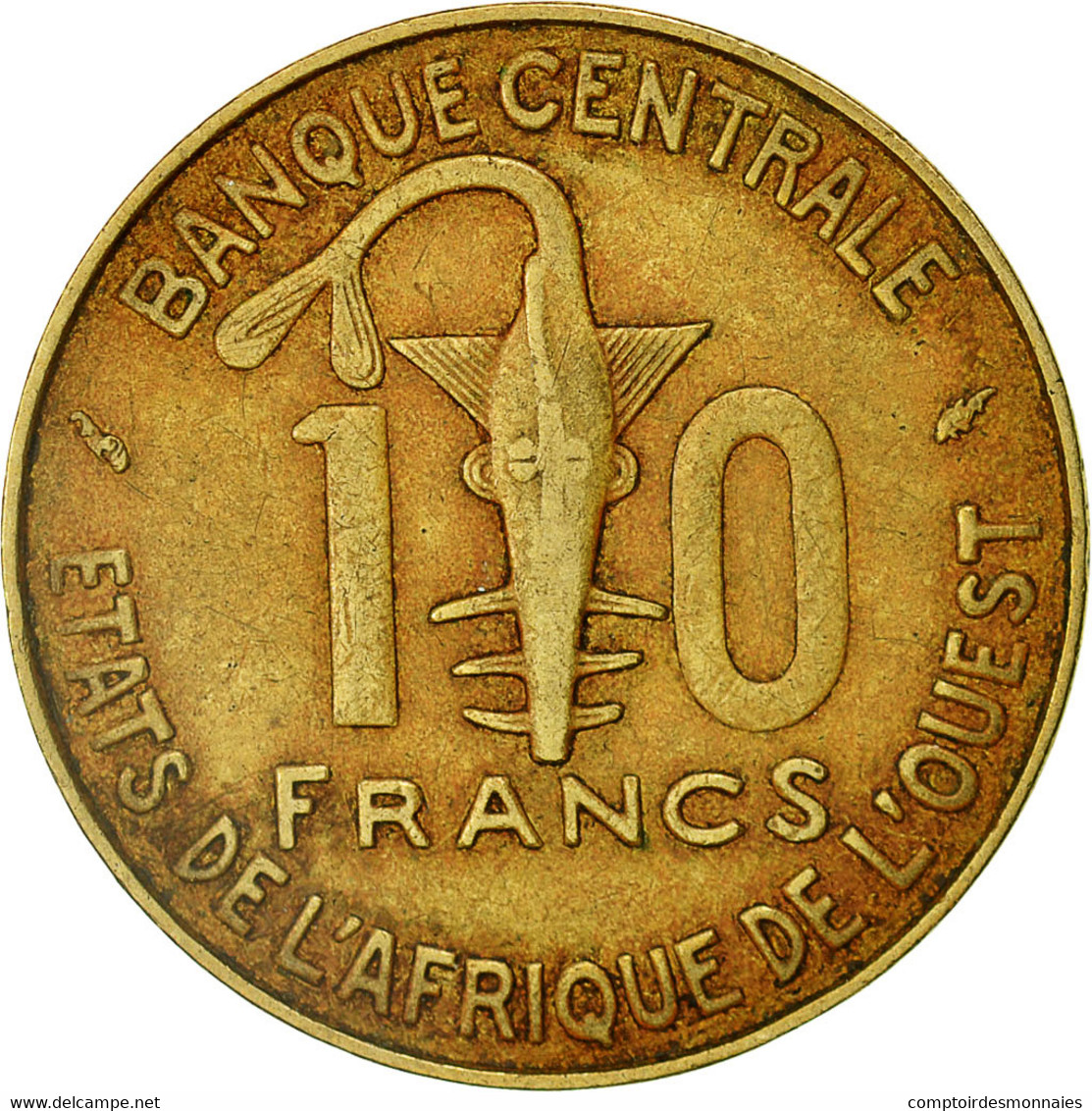 Monnaie, West African States, 10 Francs, 1976, TTB, Aluminum-Nickel-Bronze - Ivory Coast