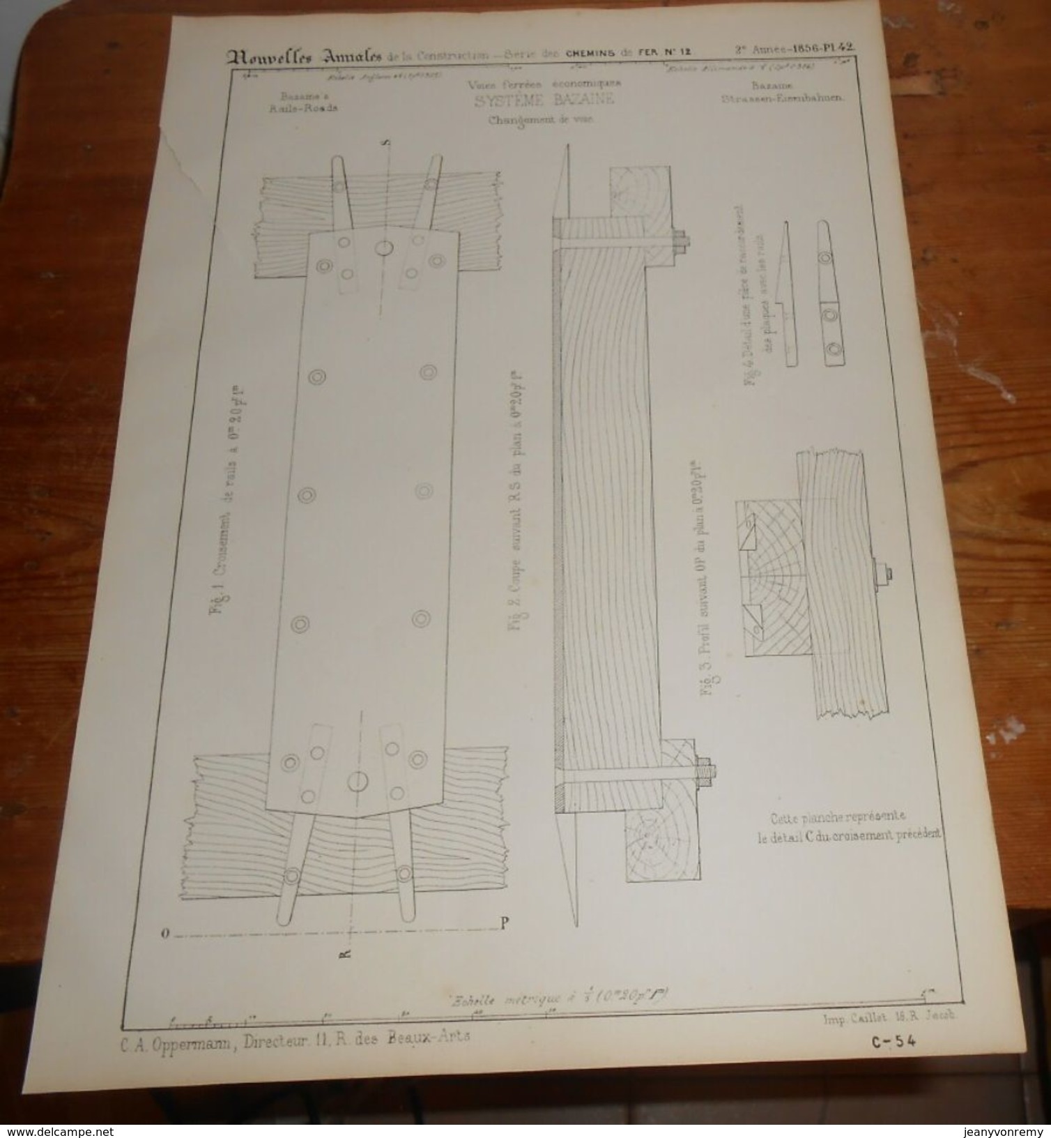 Plan De Voies Ferrées économiques. Système Bazaine. 1856. - Public Works