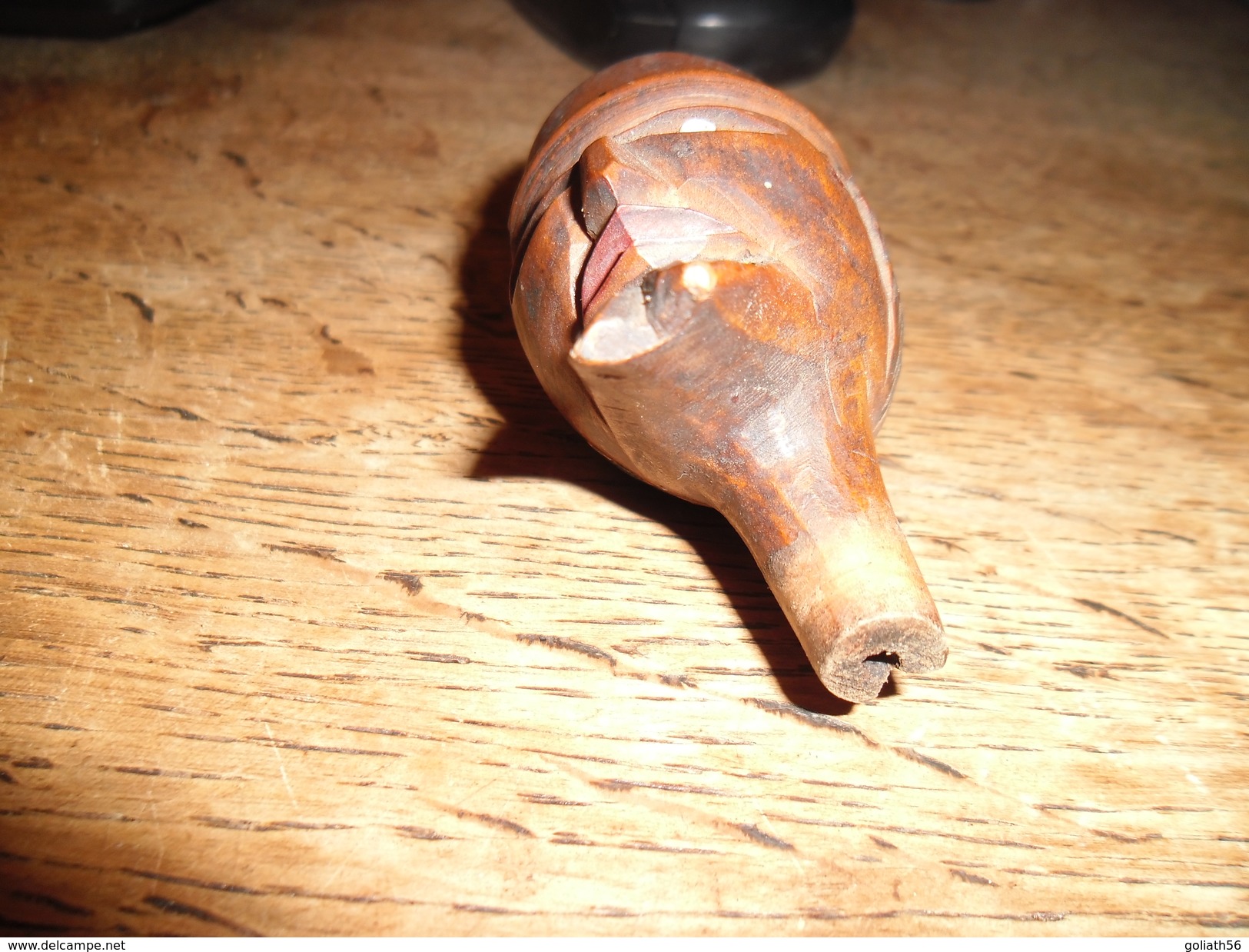 Foyer De Pipe Sculpté Ancien En Bois, Vendu En L'état - Other & Unclassified