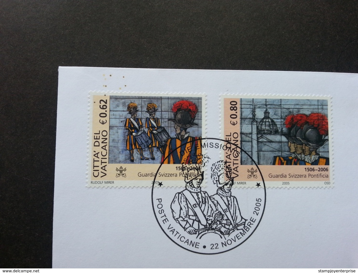 Vatican - Switzerland Joint Issue 500th Anniversary Of Swiss Papal Guard 2005 (joint FDC) *dual PMK *see Scan - Brieven En Documenten