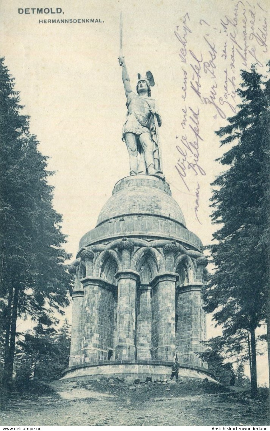 Detmold - Hermannsdenkmal 1908 (002687) - Detmold