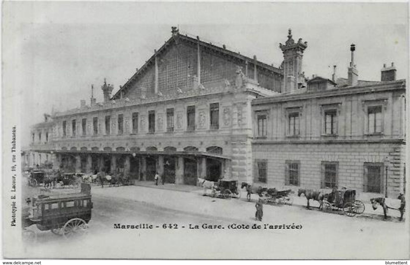 CPA Marseille Non Circulé Attelage Métier La Gare - The Canebière, City Centre