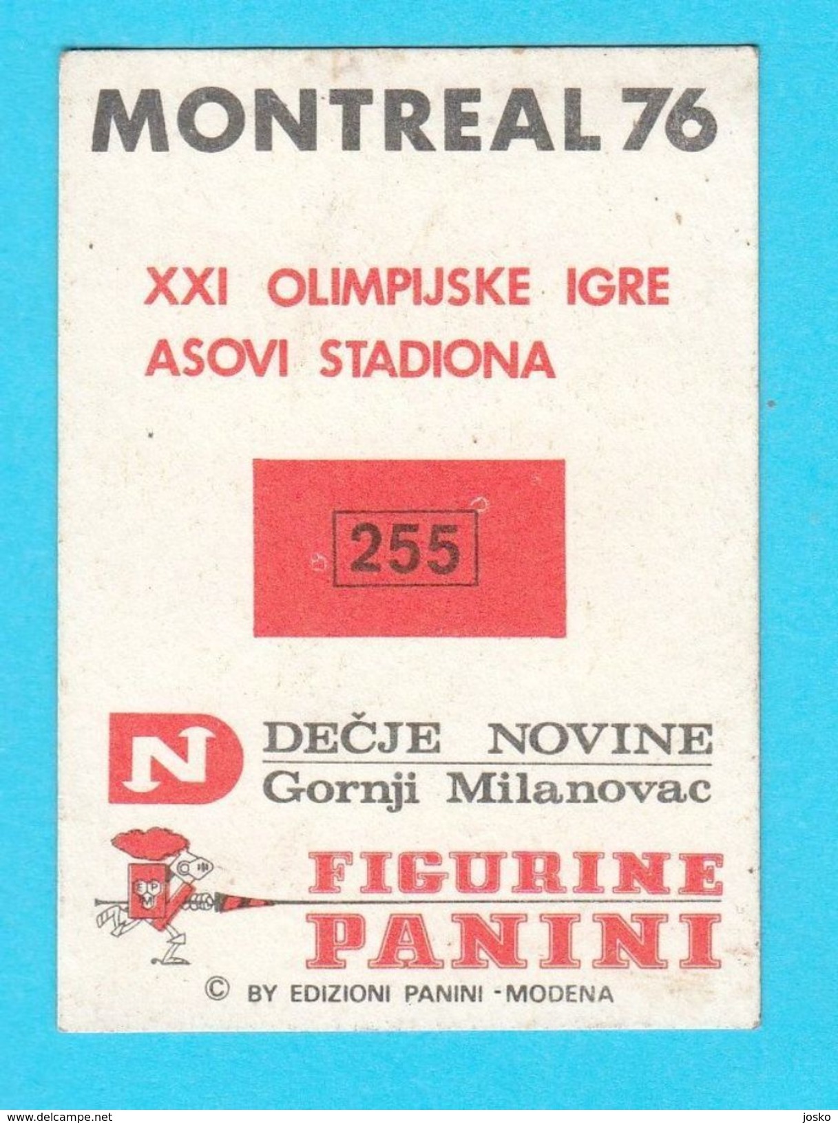 PANINI ROOKIE CARD - OLYMPIC GAMES MONTREAL '76. No. 255. ULRIKE RICHTER Germany Swimming Juex Olympiques 1976 Olympia - Tarjetas