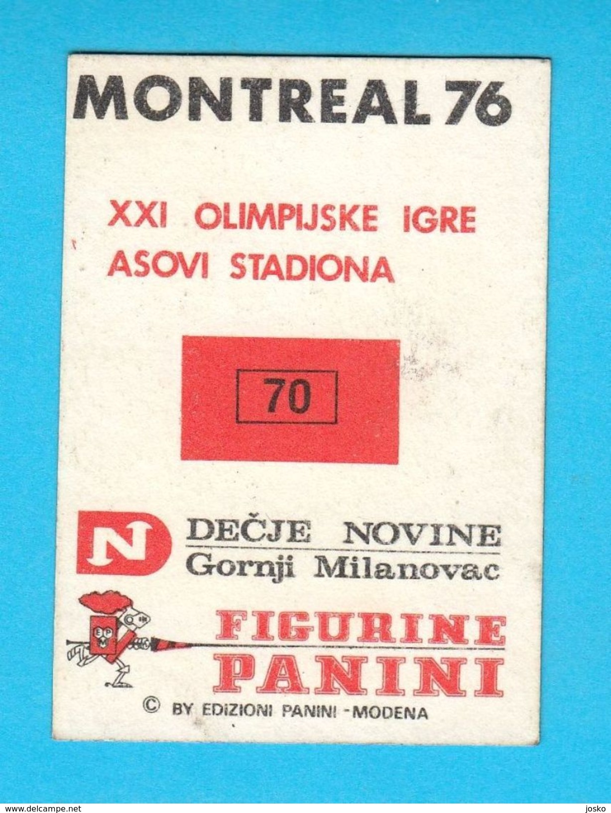 PANINI OLYMPIC GAMES MONTREAL 76 No 70 VIKTOR TCHOUKARINE Soviet Union Russia Gymnastics Juex Olympiques * Yugoslav Ed. - Gymnastik