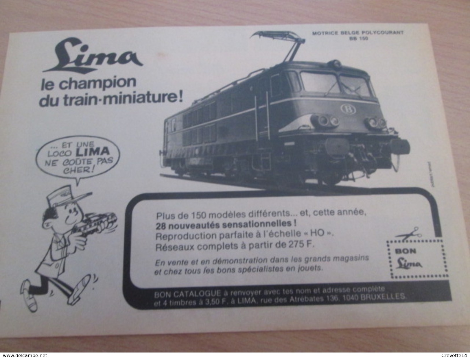 Page De Revue Des Années 60/70 : PUBLICITE TRAIN ELECTRIQUE LIMA , Format : 1/2 Page A4 - Locomotive
