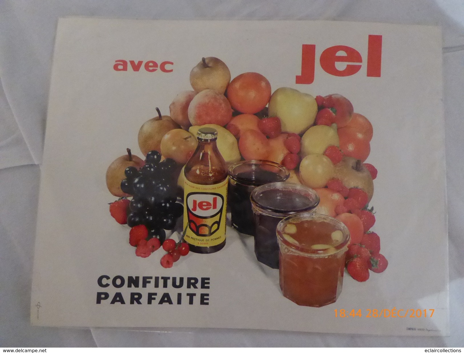 Affiche:   Pubicitaire. Avec Jel   Confiture Parfaite. Fruits    45 X35 - Affiches