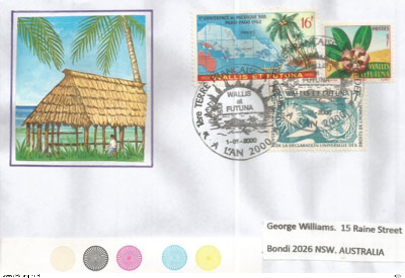 WALLIS & FUTUNA. Première Terre Francaise Accédant à L'An 2000. 1-01-2000 - Wallis-Et-Futuna - Lettres & Documents