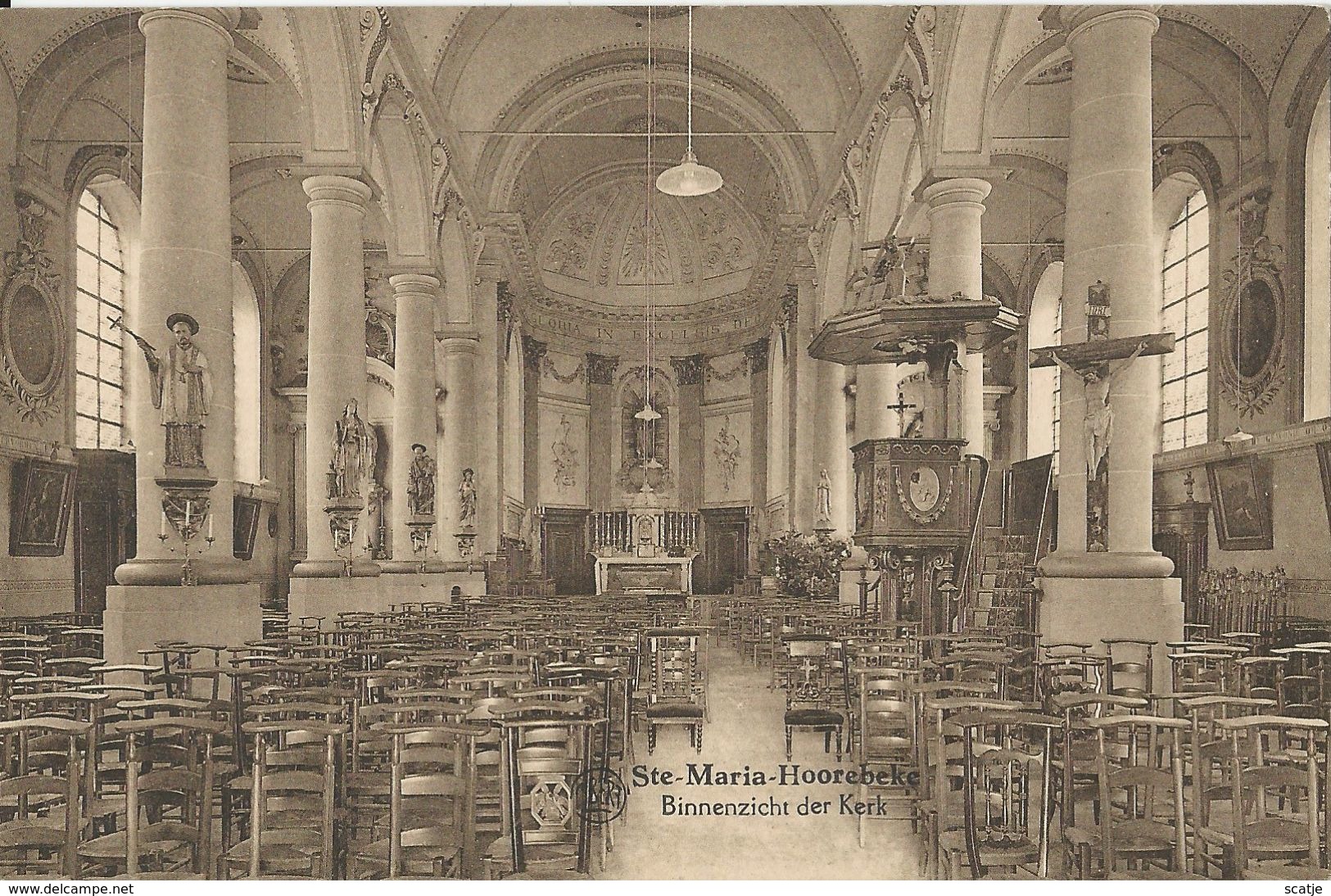 Ste-Maria-Hoorebeke   Binnenzicht Der Kerk  -   Albert! - Horebeke