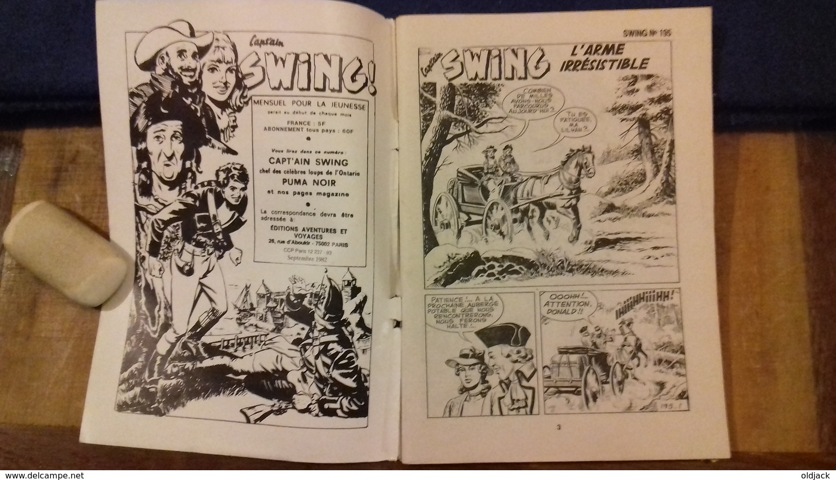 CAPT'AIN SWING N°195 Aventures Et Voyages 1ère Série 1982 (cag14) - Captain Swing