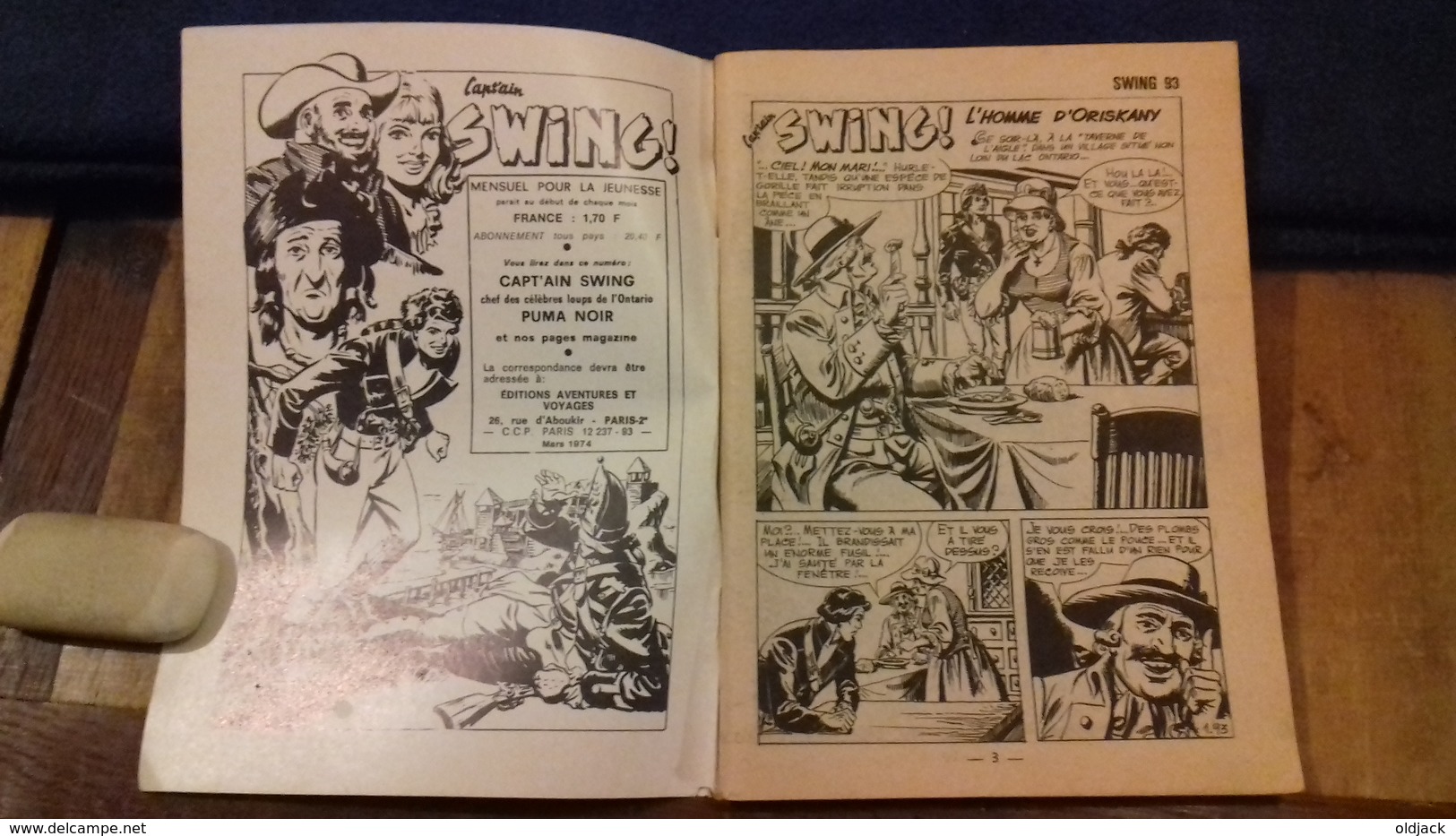 CAPT'AIN SWING N°93 Aventures Et Voyages 1ère Série 1974 (cag14) - Captain Swing