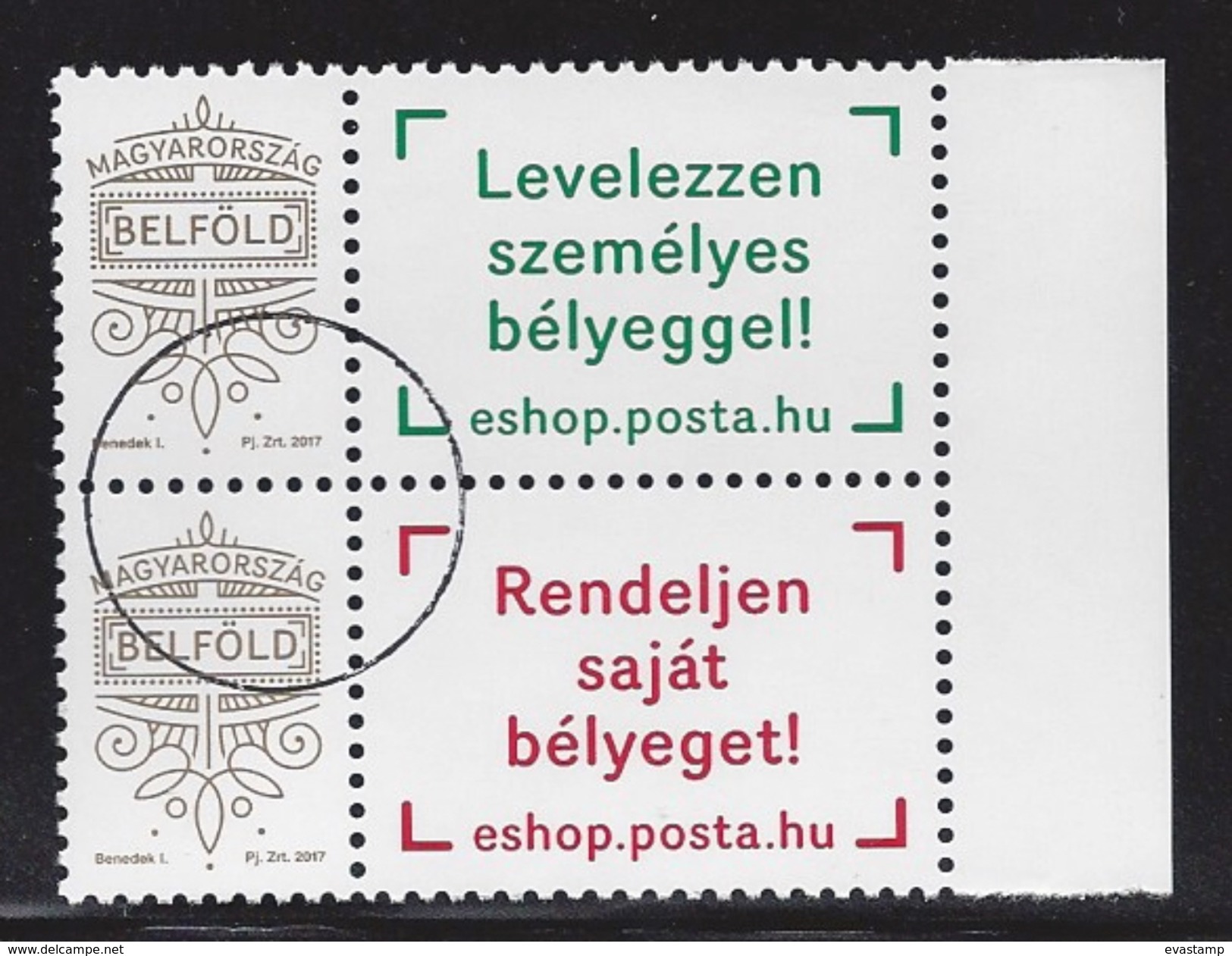 HUNGARY - 2017.Personalized Stamp With "Belföld" - Very Own Stamp SPECIMEN!! - Proofs & Reprints