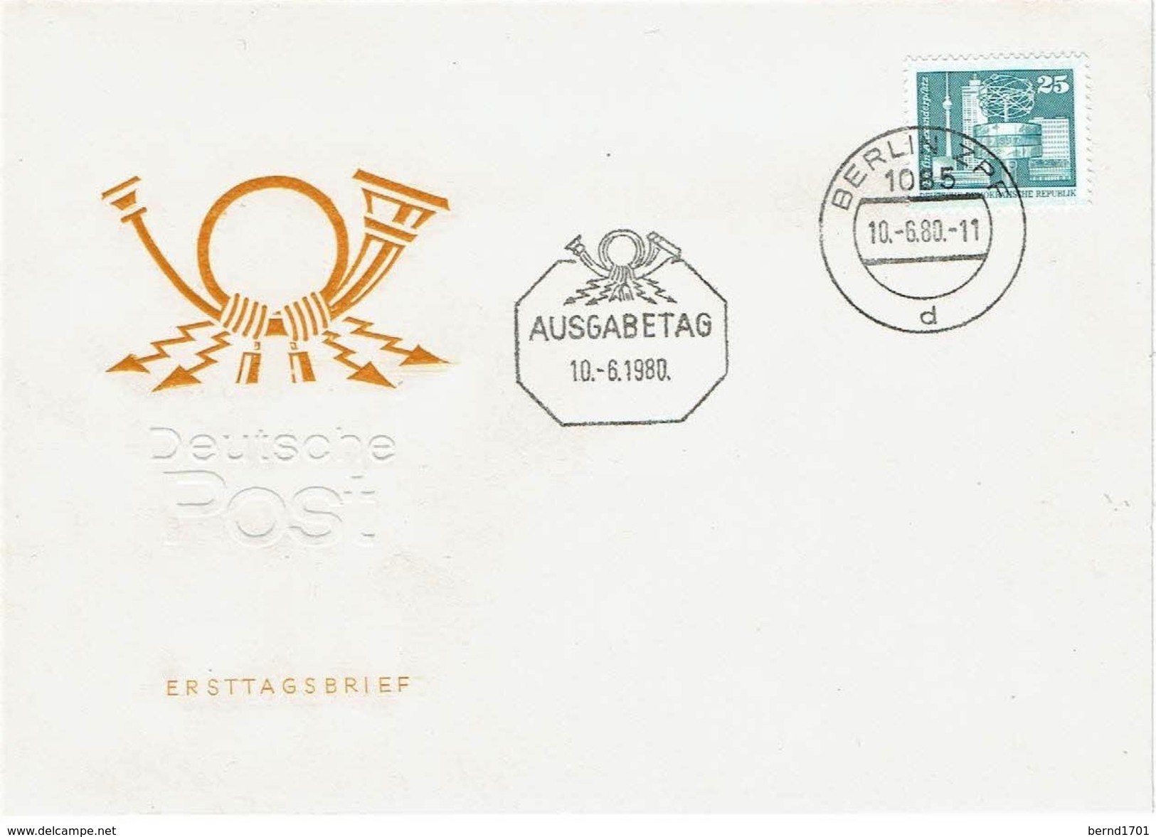 DDR / GDR -  Mi-Nr 2521 FDC (O1028)- - 1971-1980