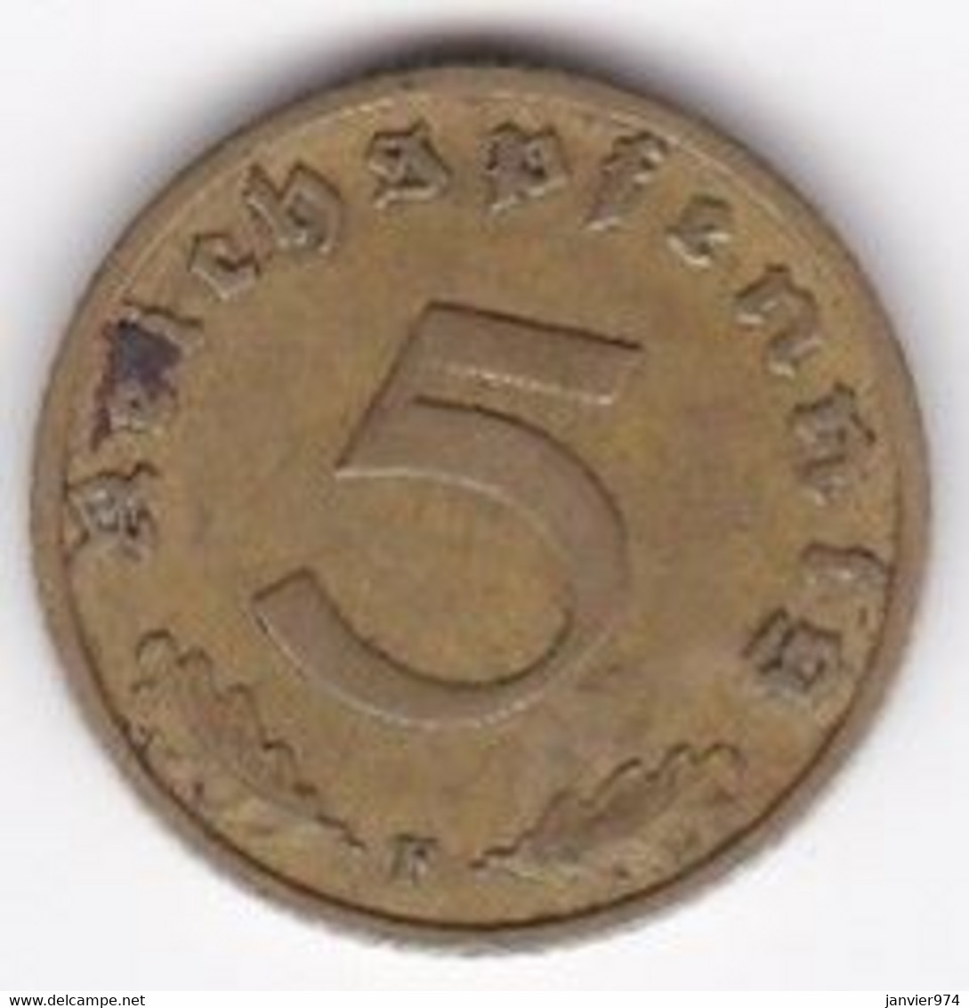 5 Reichspfennig 1938 F (STUTGART) Bronze-aluminium - 5 Reichspfennig