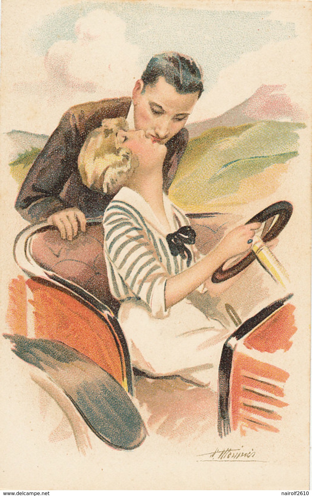 ILLUSTRATION -- SUZANNE MEUNIER  / COUPLE   SERIE 49 / 5 - Meunier, S.