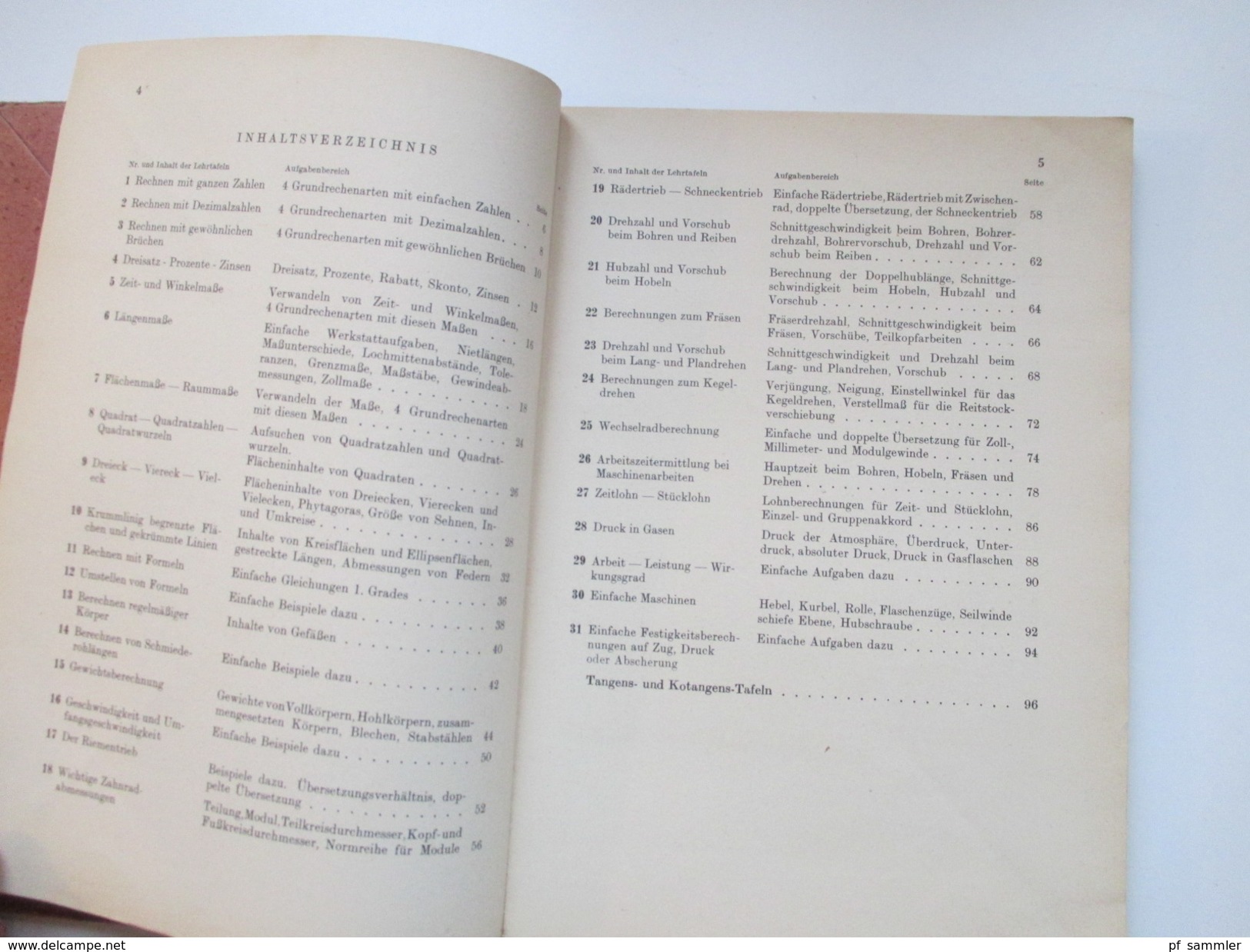 Schulbuch 1952 Fachrechnen Für Maschinenschlosser Und Verwandte Berufe. Klett Verlag. Viele Abbildungen!! - Libros De Enseñanza