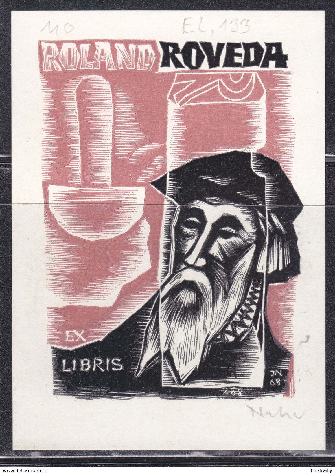 Exlibris Ronald Roveda (EL.133), Gutenbrg - Bookplates