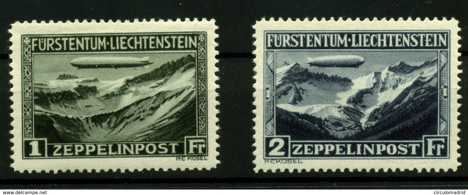 Liechtenstein (aéreo) Nº 7/8 - Air Post