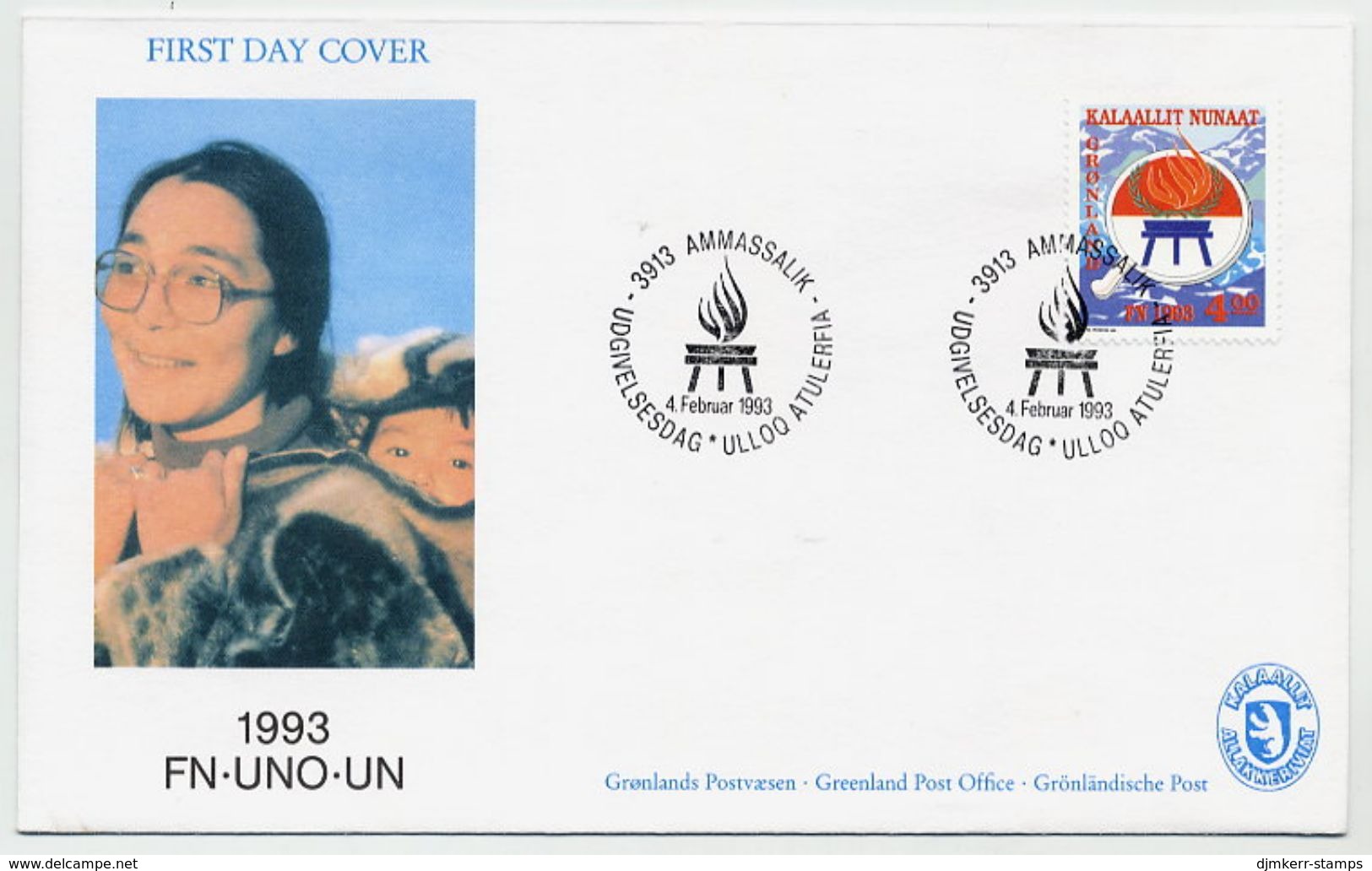 GREENLAND 1993 Year Of Indigenous Peoples On FDC.  Michel 230 - FDC