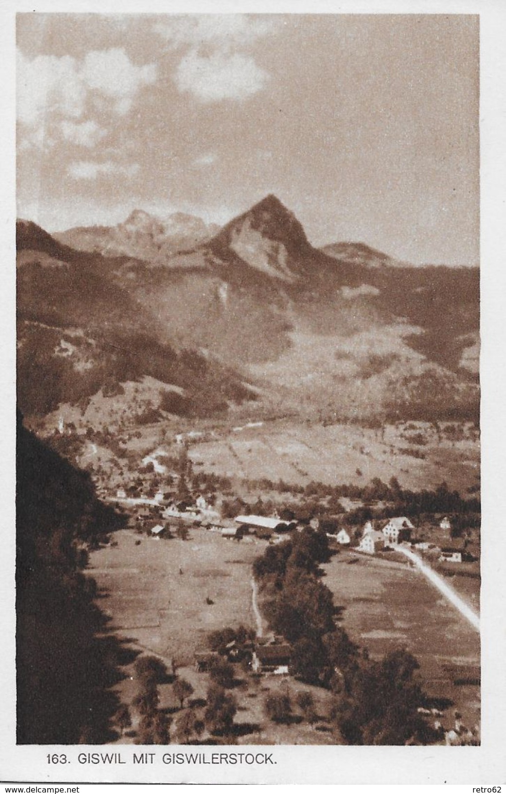 GISWIL → Dorf Mit Dem Giswilerstock (Edition Burch Lungern) Ca.1920 - Giswil