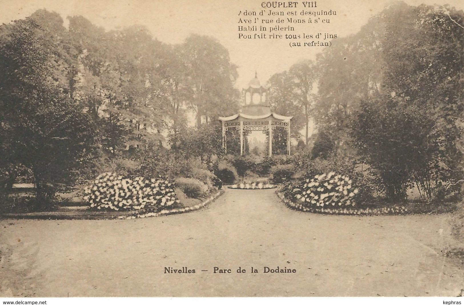 NIVELLES : Parc De La Dodaine - Avec Couplet VIII - Nivelles