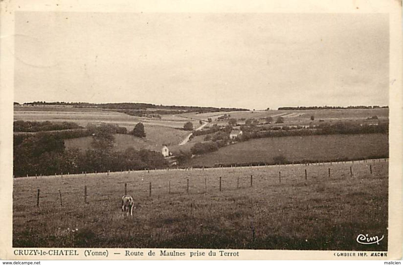 - Dpts Div.-ref-WW972- Yonne - Cruzy Le Chatel - Route De Maulnes Prise Du Terrot - - Cruzy Le Chatel