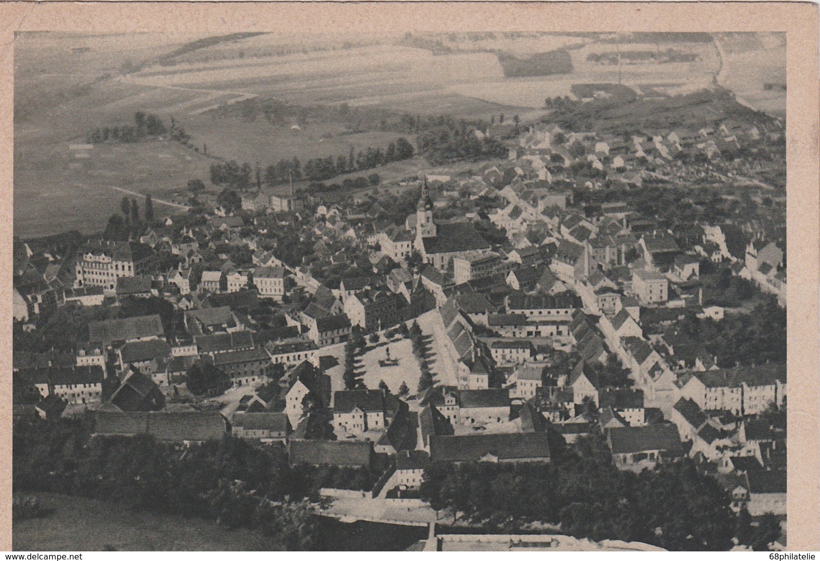 ALLEMAGNE  1948   CARTE POSTALE DE TAUCHA    INNERE STADT - Taucha