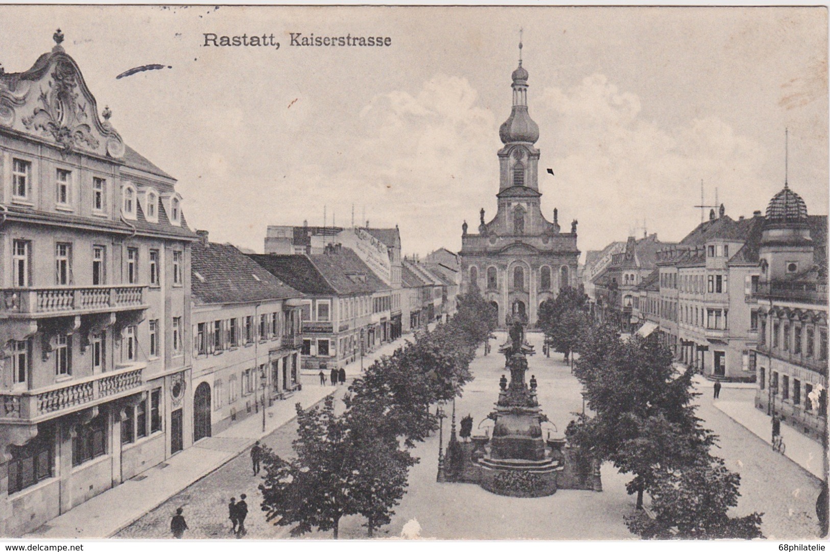 ALLEMAGNE 1914 CARTE POSTALE  DE RASTATT   KAISERSTRASSE - Rastatt