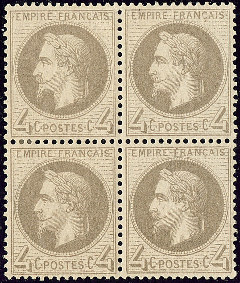 * No 27I, Bloc De Quatre (un Ex **), Jolie Pièce. - TB - 1863-1870 Napoleone III Con Gli Allori