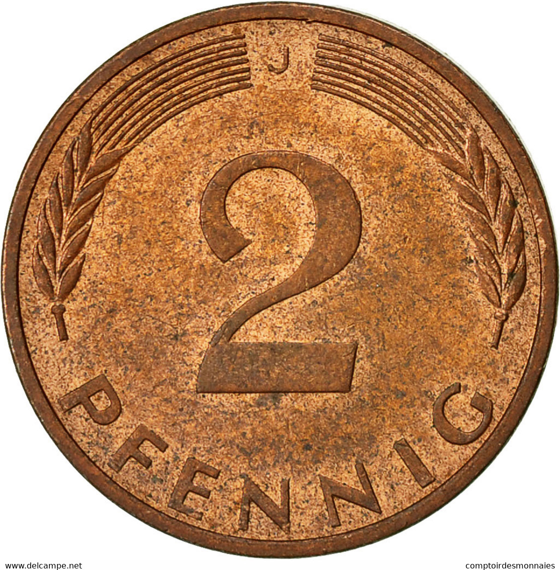 Monnaie, République Fédérale Allemande, 2 Pfennig, 1975, Hambourg, TTB - 2 Pfennig