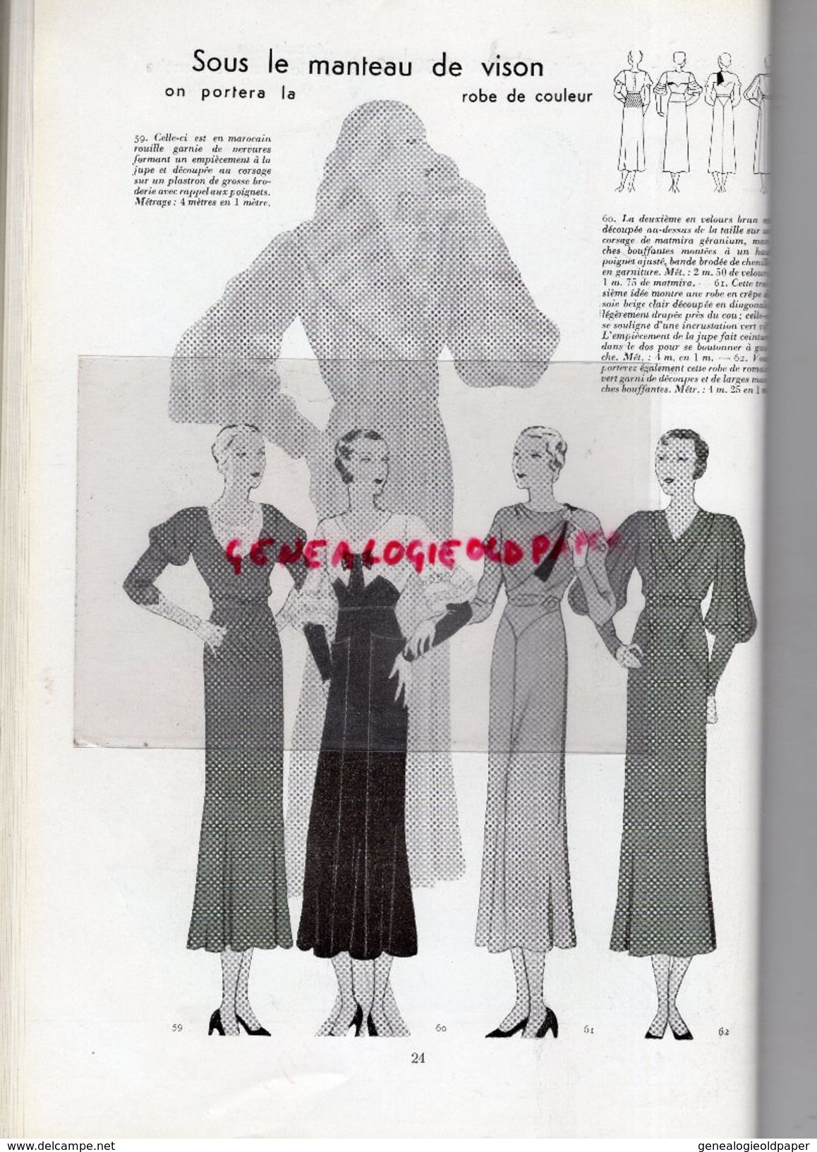 REVUE MODES & TRAVAUX-1ER DECEMBRE 1932-BOUCHERIT- MAGGY ROUFF-LANVIN-CLAVERIE CORSET- JANE REGNY-GOUPY-PERSIL