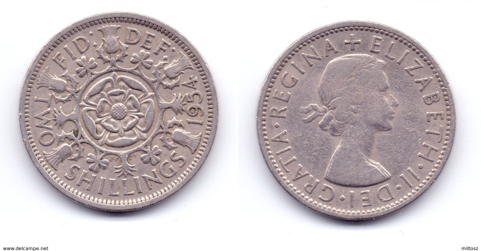 Great Britain 2 Shillings 1954 - J. 1 Florin / 2 Schillings