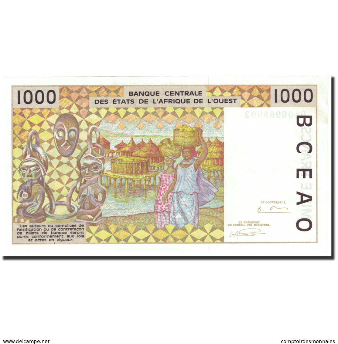 Billet, West African States, 1000 Francs, 1994, Undated (1993), KM:111Ad, NEUF - Westafrikanischer Staaten